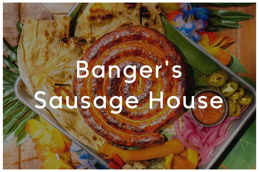 <span>Banger's Sausage House<br><br>79 Rainey Street<br>Austin, TX 78701<br><br>(512) 386-1656</span>