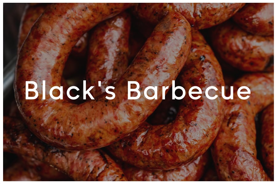 <span>Black's Barbecue<br><br>3110 Guadalupe Street<br>Austin, TX 78705<br><br>(512) 524-0801</span>