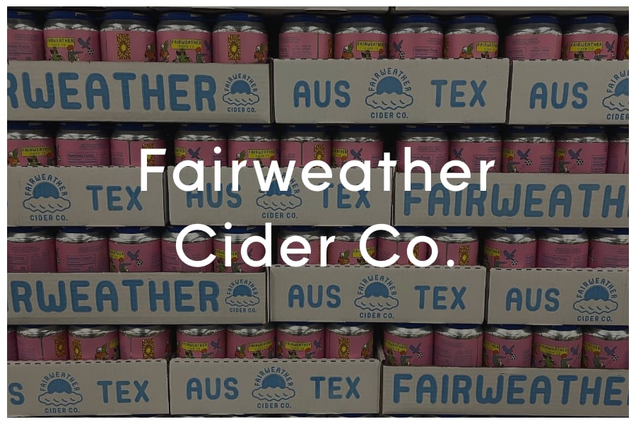<span>Fairweather Cider Co.<br><br>10609 Metric Blvd #108<br>Austin, TX 78758<br><br>(512) 394-5533</span>
