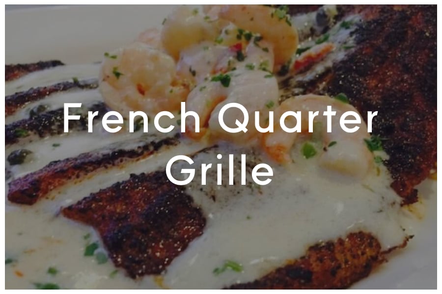 <span>French Quarter Grille<br><br>13000 Interstate 35 #600<br>Austin, TX 78753<br><br>(512) 832-9090</span>