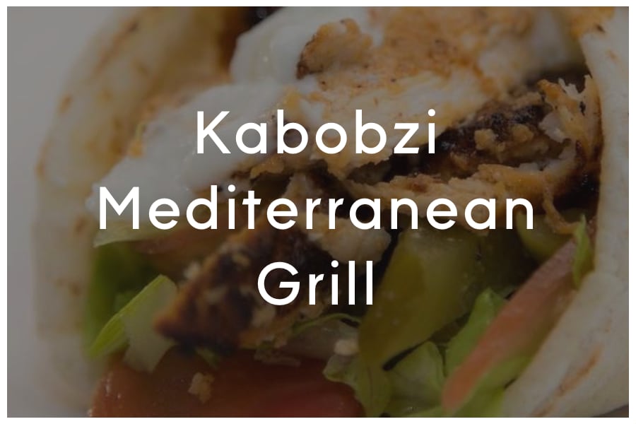<span>Kabobzi Mediterranean Grill<br><br>2909 Guadalupe Street<br>Austin, TX 78705<br><br>(832) 573-6655</span>