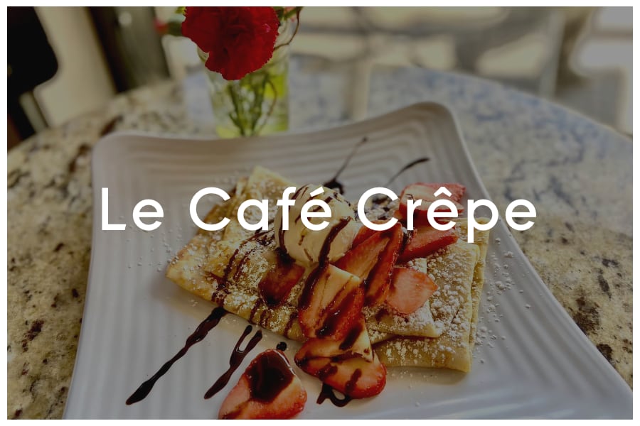 <span>Le Cafe Cr&ecirc;pe<br><br>200 San Jacinto Blvd.<br>Austin, TX 78701<br><br>(512) 480-0084</span>