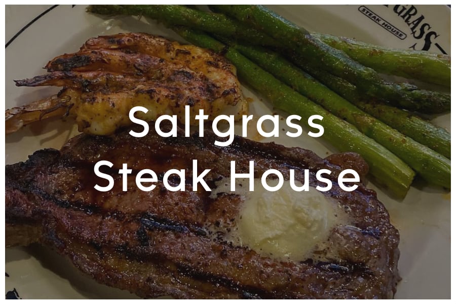 <span>Saltgrass Steak House<br><br>10614 Research Blvd<br>Austin, TX 78759<br><br>(512) 340-0040</span>